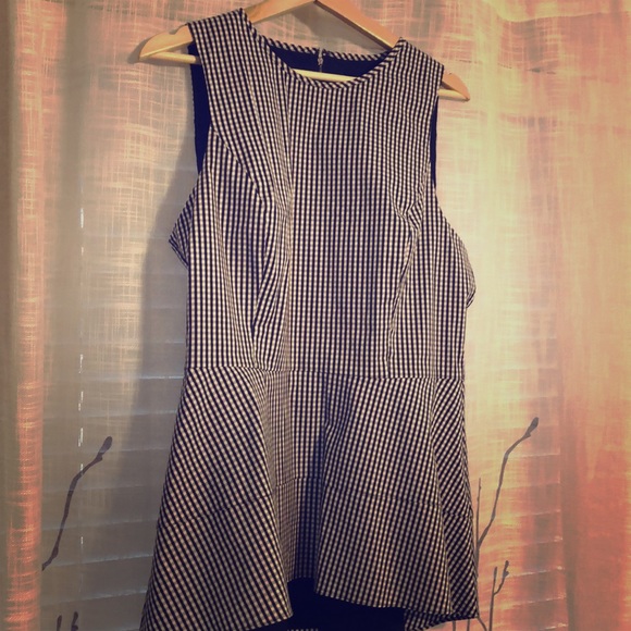 WHBM Gingham Bodice Top - Picture 1 of 4